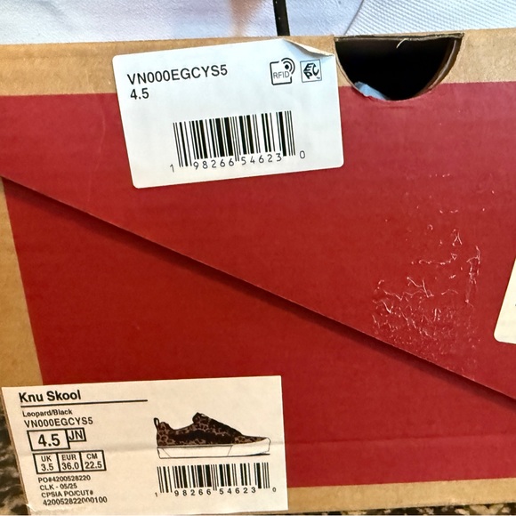 Vans Knu Skool Skate Shoe - Big Kid 4.5 / Women’s 6 - Leopard /Black - Picture 7 of 9